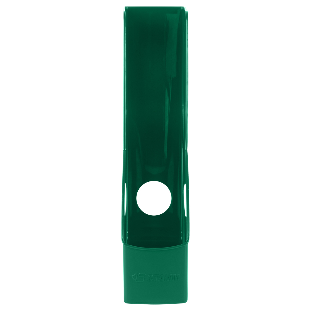 Лоток для бумаг вертикальный СТАММ "Лидер", зеленый, ширина 75мм Лоток для бумаг вертикальный СТАММ "Лидер", зеленый, ширина 75мм