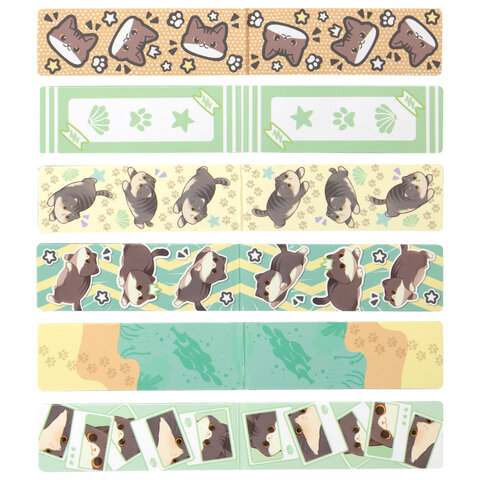 Закладки для книг МАГНИТНЫЕ, "МИЛЫЕ КОТЫ", набор 6 штук, 60x20 мм,