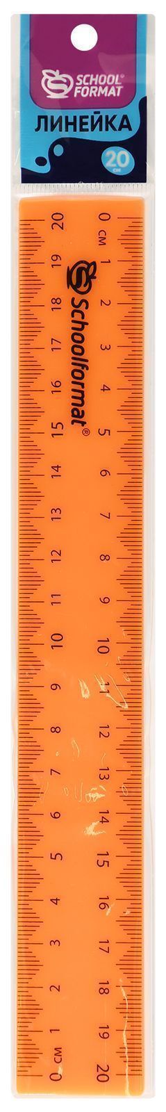 Линейка Schoolformat 20 см пластик непрозрач. ассорти неон с европодвесом Линейка Schoolformat 20 см пластик непрозрач. ассорти неон с европодвесом