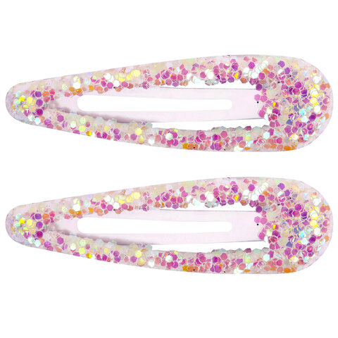 Заколки для волос НАБОР 4 шт, 5 см, клик-клак, с блестками, разные цвета MONTE Заколки для волос НАБОР 4 шт, 5 см, клик-клак, с блестками, разные цвета MONTE