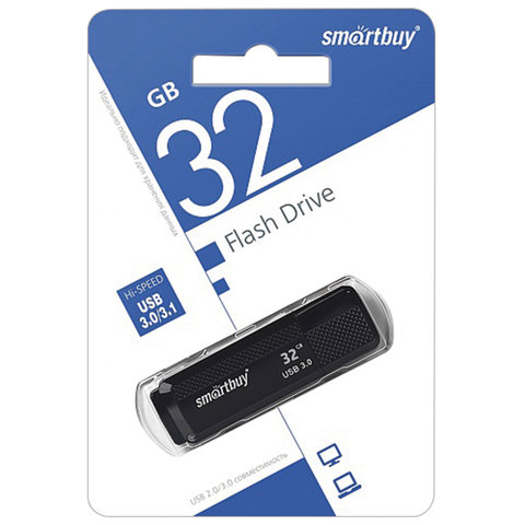 Флэш-диск 32 GB SMARTBUY Dock USB 3.0, черный, SB32GBDK-K3 Флэш-диск 32 GB SMARTBUY Dock USB 3.0, черный, SB32GBDK-K3