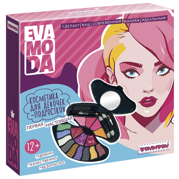 Набор детской декоративной косметики Bondibon Eva Moda, BOX 17х17х4 см. Набор детской декоративной косметики Bondibon Eva Moda, BOX 17х17х4 см.