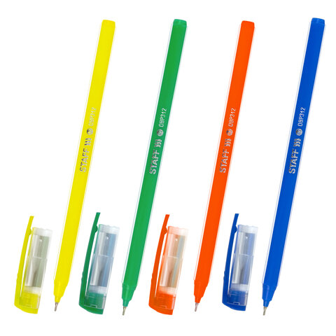 Ручка шариковая масляная STAFF Basic "OBP-312", СИНЯЯ, корпус ассорти, Ручка шариковая масляная STAFF Basic "OBP-312", СИНЯЯ, корпус ассорти,