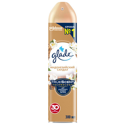 Освежитель воздуха аэрозольный 300 мл, GLADE "Индонезийский сандал", Освежитель воздуха аэрозольный 300 мл, GLADE "Индонезийский сандал",