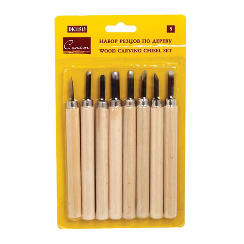Резцы по дереву, набор 8 шт., блистер, DK11513 Резцы по дереву, набор 8 шт., блистер, DK11513