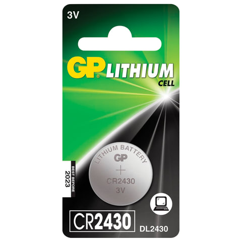 Батарейка GP Lithium, CR2430, литиевая, 1 шт., в блистере, CR2430-8C1 Батарейка GP Lithium, CR2430, литиевая, 1 шт., в блистере, CR2430-8C1