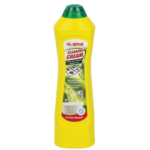 Чистящее средство универсальное крем, 780 мл, LAIMA "Лимон", 608662 Чистящее средство универсальное крем, 780 мл, LAIMA "Лимон", 608662