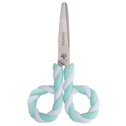 Ножницы FUNSTER (ФАНСТЕР) 130 мм, фигурные ручки ЛЕДЕНЦЫ из ABS пластика, в