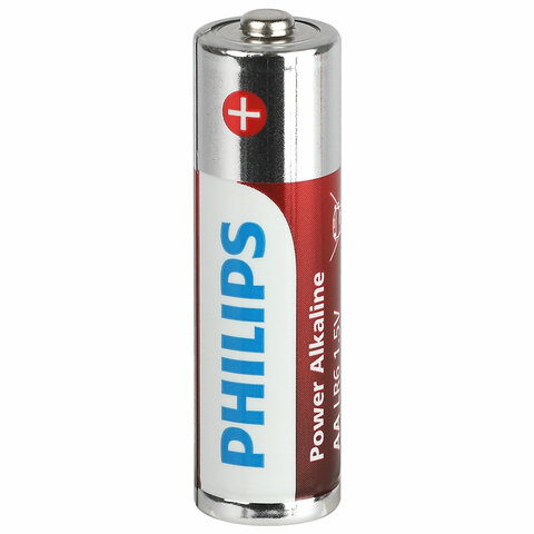 Батарейки алкалиновые "пальчиковые" КОМПЛЕКТ 4 шт., PHILIPS Power