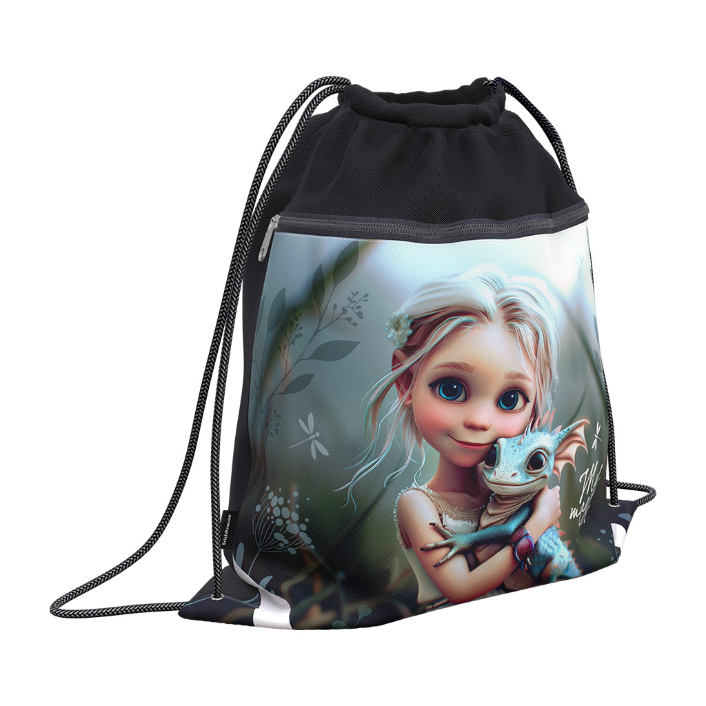 Мешок для обуви ErichKrause с карманом на молнии 500x410мм Magic Pet Мешок для обуви ErichKrause с карманом на молнии 500x410мм Magic Pet