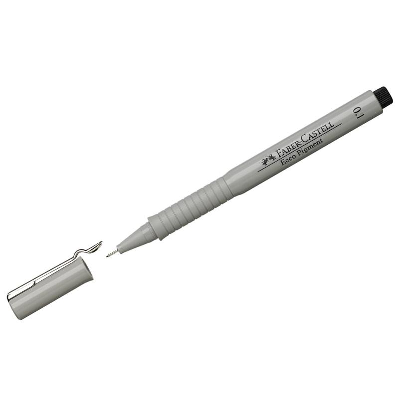 Ручка капиллярная Faber-Castell "Ecco Pigment" черная, 0,1мм. 166199 Ручка капиллярная Faber-Castell "Ecco Pigment" черная, 0,1мм. 166199