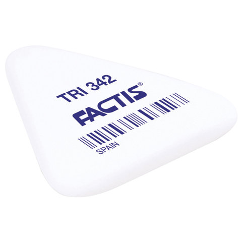 Резинка стирательная FACTIS TRI 342 (Испания), треугольная, 49х45х6 мм, мягкая, Резинка стирательная FACTIS TRI 342 (Испания), треугольная, 49х45х6 мм, мягкая,
