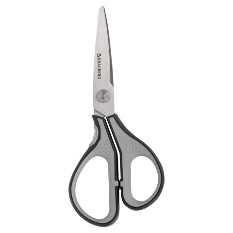 Ножницы BRAUBERG SUPER, 175 мм, серо-черные, 2-х сторонняя заточка, 237295 Ножницы BRAUBERG SUPER, 175 мм, серо-черные, 2-х сторонняя заточка, 237295