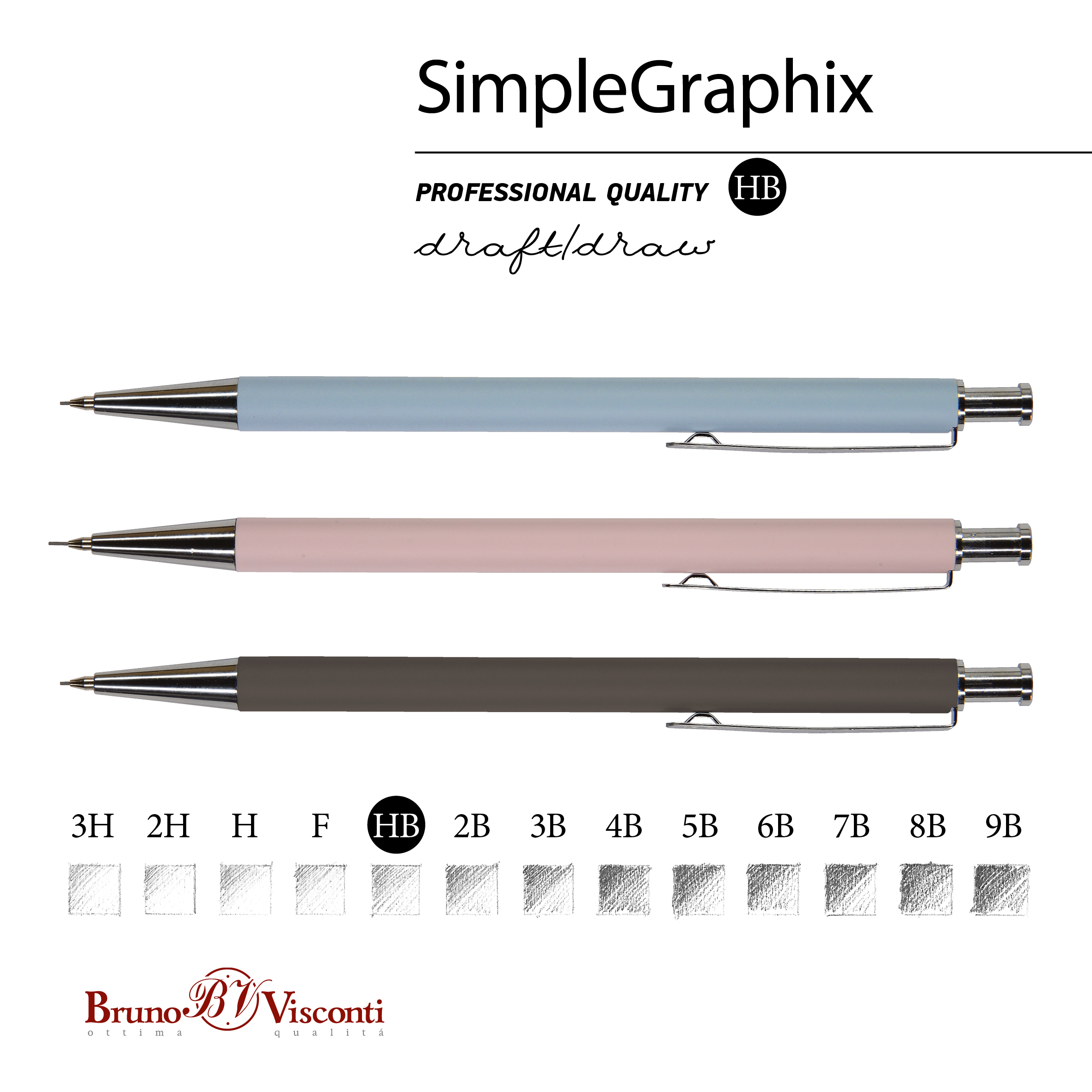 КАРАНДАШ МЕХАНИЧЕСКИЙ МЕТАЛЛИЧЕСКИЙ "SimpleGraphix" 0.5 ММ, твердость КАРАНДАШ МЕХАНИЧЕСКИЙ МЕТАЛЛИЧЕСКИЙ "SimpleGraphix" 0.5 ММ, твердость