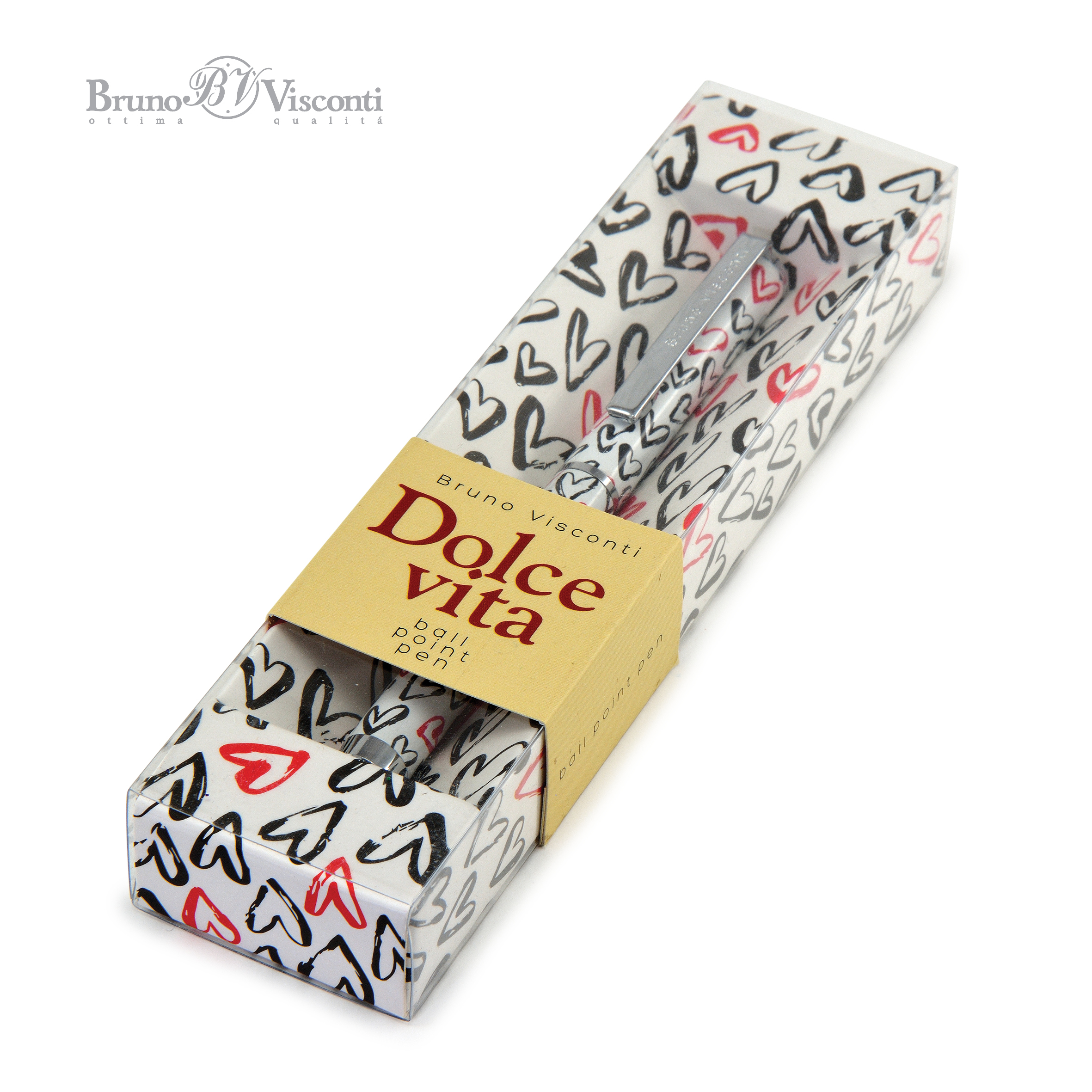 РУЧКА "DOLCE VITA. Сердечки. Красные и Черные." ШАРИКОВАЯ, РУЧКА "DOLCE VITA. Сердечки. Красные и Черные." ШАРИКОВАЯ,