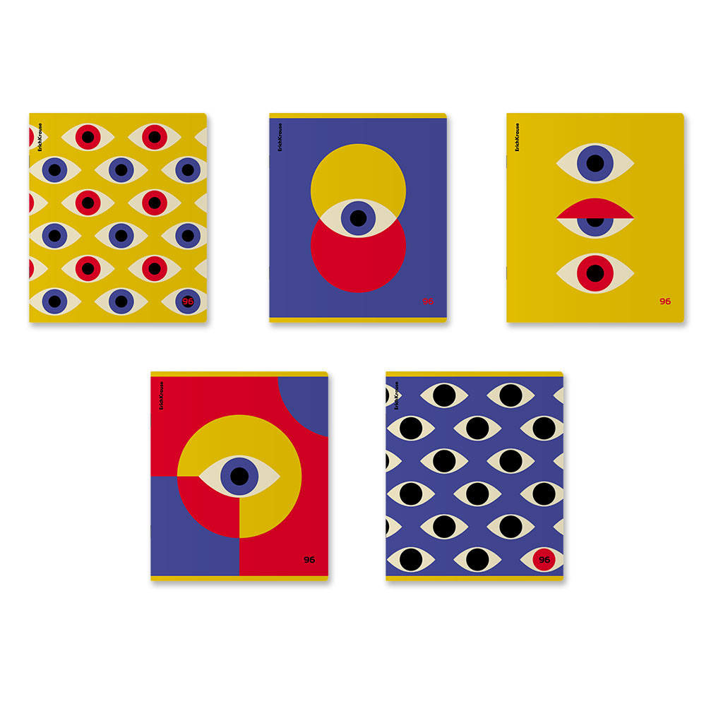 Тетрадь общая ученическая Erich Krause Bauhaus, 96 листов, клетка, матовая Тетрадь общая ученическая Erich Krause Bauhaus, 96 листов, клетка, матовая