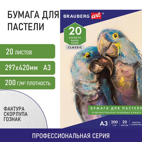 Папка для пастели БОЛЬШОГО ФОРМАТА (297х420 мм) А3, 20 л, тонированная бумага Папка для пастели БОЛЬШОГО ФОРМАТА (297х420 мм) А3, 20 л, тонированная бумага