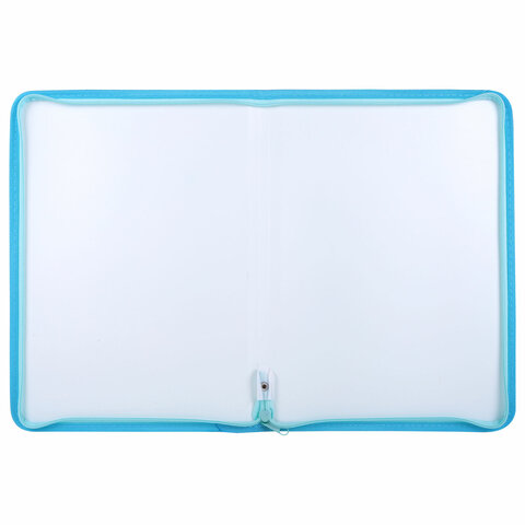 Папка объемная на молнии пластиковая BRAUBERG PASTEL, А4, 330х240 мм, 600 мкм,