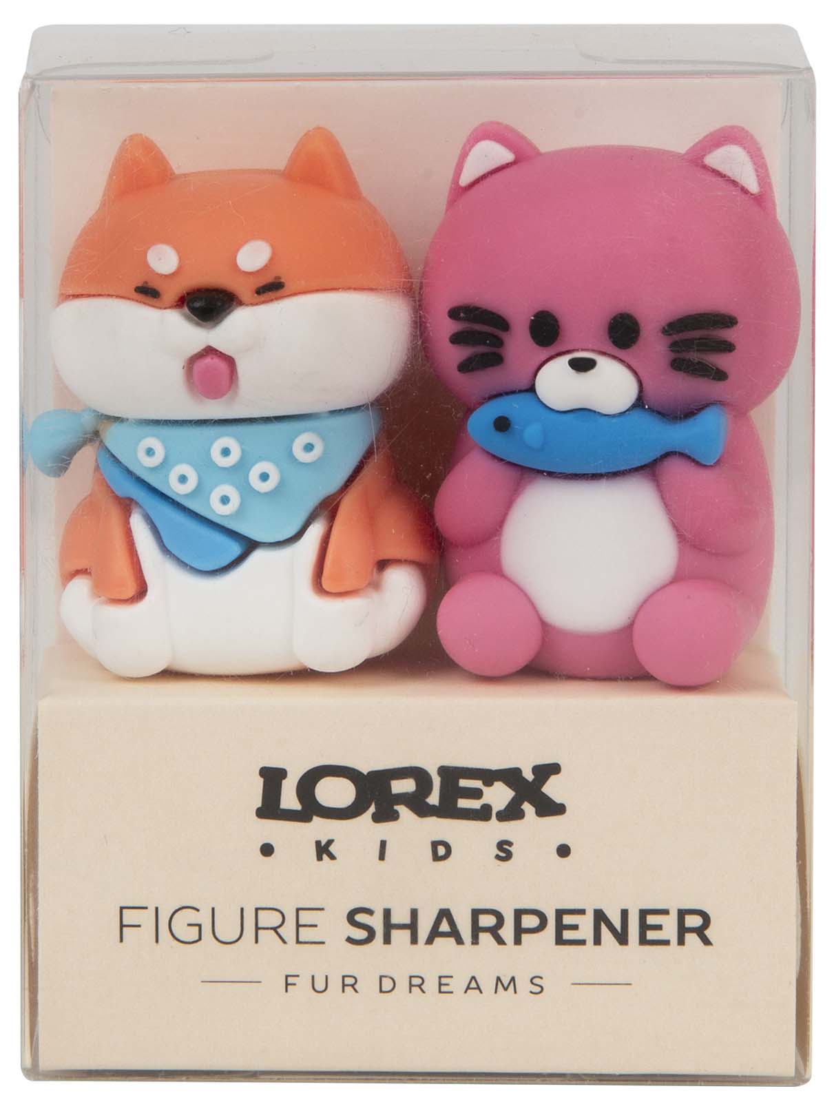 Набор точилок LOREX KIDS FUR DREAMS ассорти, корпус силикон 1 отвер. ПВХ коробка Набор точилок LOREX KIDS FUR DREAMS ассорти, корпус силикон 1 отвер. ПВХ коробка