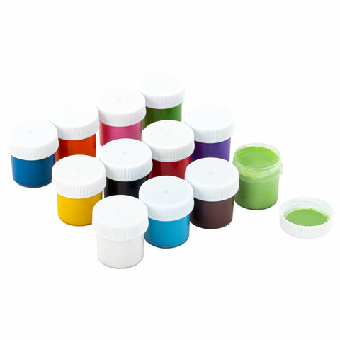 Гуашь ПИФАГОР "СОЛНЫШКО", 12 цветов по 25 мл, 192646 Гуашь ПИФАГОР "СОЛНЫШКО", 12 цветов по 25 мл, 192646