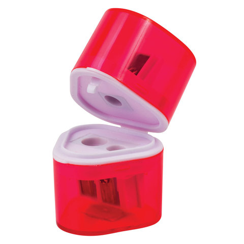 Точилка BRAUBERG "Case" с контейнером, пластиковая, треугольная, Точилка BRAUBERG "Case" с контейнером, пластиковая, треугольная,