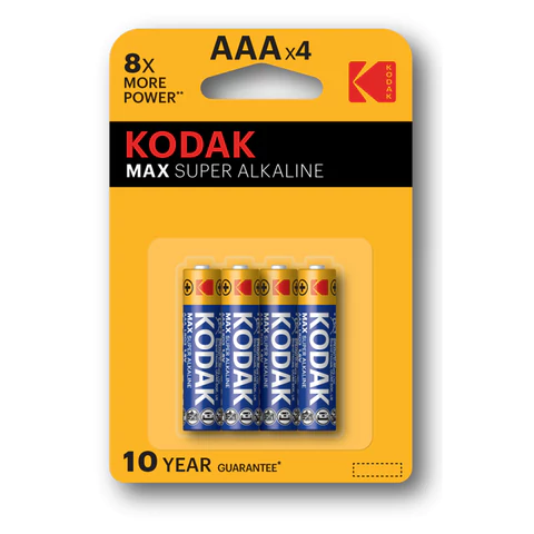 Батарейки алкалиновые "мизинчиковые" КОМПЛЕКТ 4 шт., KODAK Max Super Батарейки алкалиновые "мизинчиковые" КОМПЛЕКТ 4 шт., KODAK Max Super