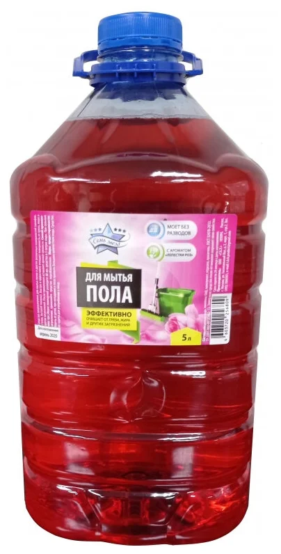 ТБХ Средство для пола АРОМАТ ЛЕПЕСТКИ РОЗ 5л. (Семь Звезд) ПЭТ бутыль ТБХ Средство для пола АРОМАТ ЛЕПЕСТКИ РОЗ 5л. (Семь Звезд) ПЭТ бутыль