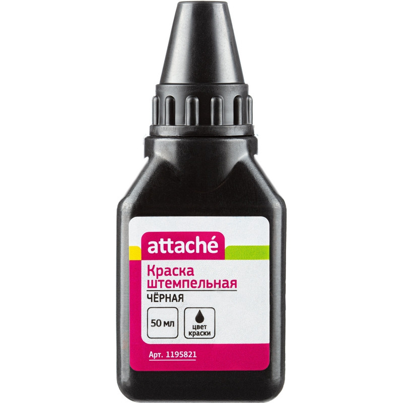 Краска штемпельная Attache черная 50 гр Краска штемпельная Attache черная 50 гр