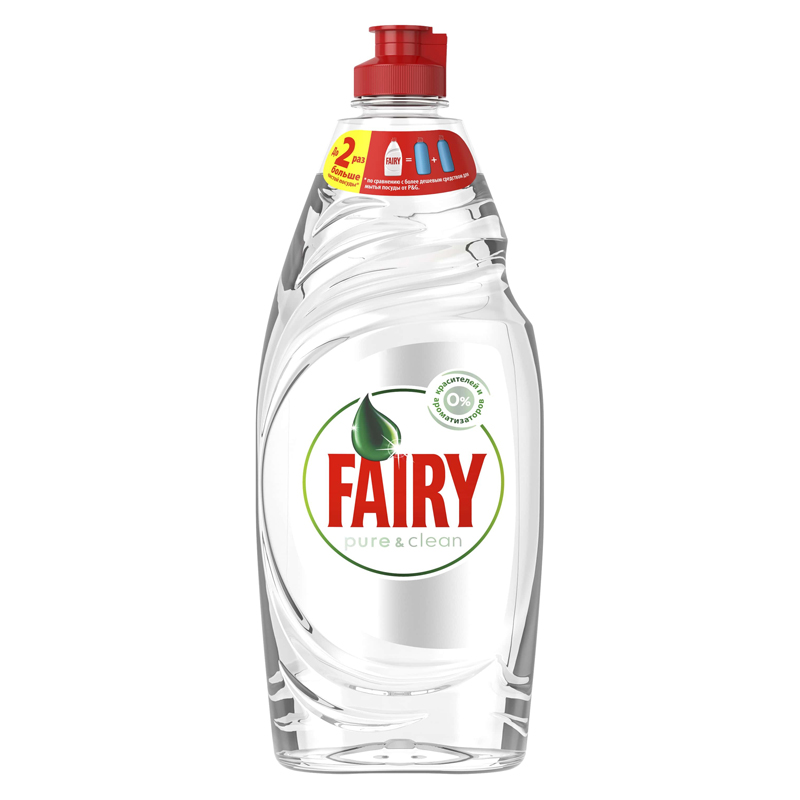 Средство для мытья посуды Fairy "Pure & Clean", 650 мл Средство для мытья посуды Fairy "Pure & Clean", 650 мл