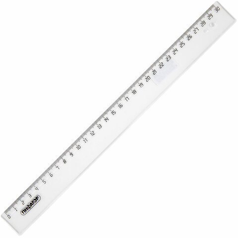 Линейка пластиковая 30 см, ПИФАГОР, прозрачная, бесцветная, 210611 Линейка пластиковая 30 см, ПИФАГОР, прозрачная, бесцветная, 210611