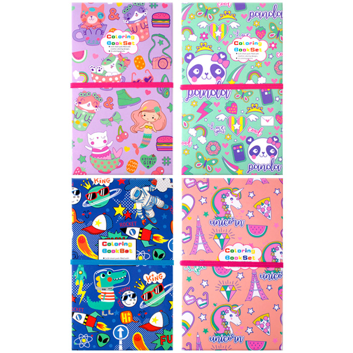 Раскраска с карандашами (комплект 2 раскраски (10*18см)+ 10 цв.карандашей) (4