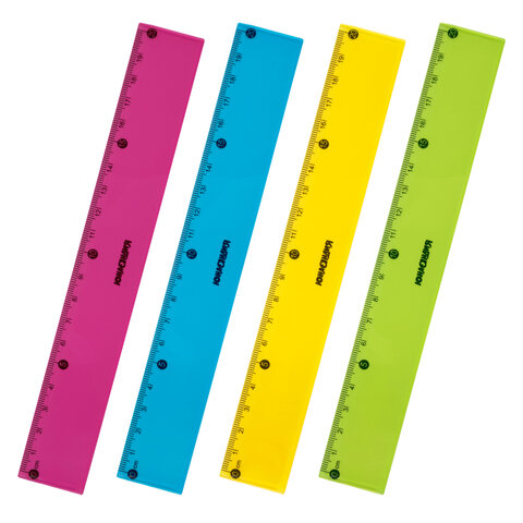 Линейка пластиковая 20 см ЮНЛАНДИЯ "Color", тонированная, ассорти, Линейка пластиковая 20 см ЮНЛАНДИЯ "Color", тонированная, ассорти,