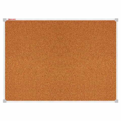 Доска пробковая 70х50 см, ПВХ рамка, ГАРАНТИЯ 10 ЛЕТ, РОССИЯ, BRAUBERG, 238188