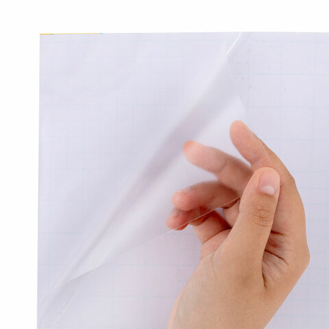 Пленка самоклеящаяся для учебников и книг 50х36 см, КОМПЛЕКТ 10 шт., глянцевая,