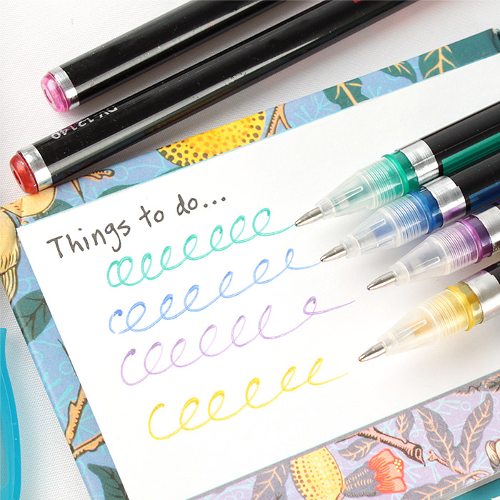 Набор ручек гелевых 12цв. "Darvish" с блёстками упаковка на кнопке Набор ручек гелевых 12цв. "Darvish" с блёстками упаковка на кнопке