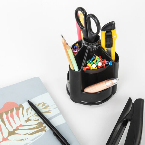 Подставка-органайзер BRAUBERG MINI, 10 отделений, вращающаяся, 107х107х130 мм, Подставка-органайзер BRAUBERG MINI, 10 отделений, вращающаяся, 107х107х130 мм,