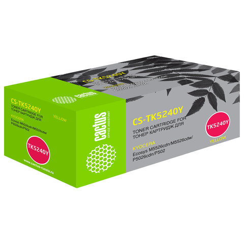 Картридж лазерный CACTUS (CS-TK5240Y) для Kyocera M5526cdn/M5526cdw/P5026cdn, Картридж лазерный CACTUS (CS-TK5240Y) для Kyocera M5526cdn/M5526cdw/P5026cdn,