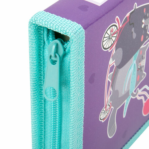 Пенал ПИФАГОР, 1 отделение, ламинированный картон, 19х11 см, "Bike