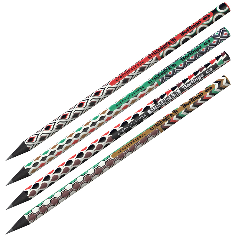 Карандаш ч/г Berlingo "Arcade" HB, круглый, черное дерево, заточен Карандаш ч/г Berlingo "Arcade" HB, круглый, черное дерево, заточен