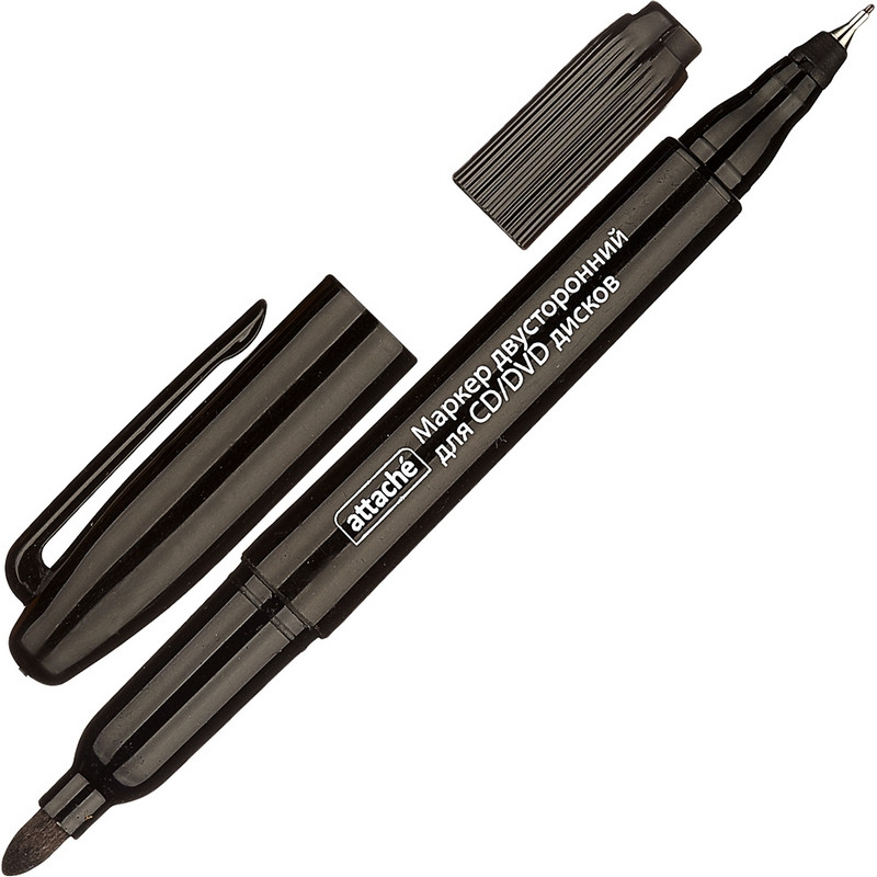 Маркер для CD черный двусторонний 0,7-1,0 мм Маркер для CD черный двусторонний 0,7-1,0 мм