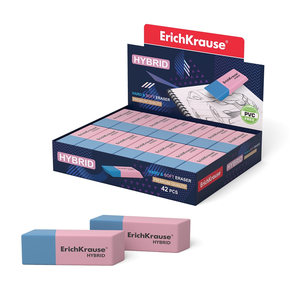 Ластик Erich Krause Hybrid (в коробке по 42 шт.) Ластик Erich Krause Hybrid (в коробке по 42 шт.)