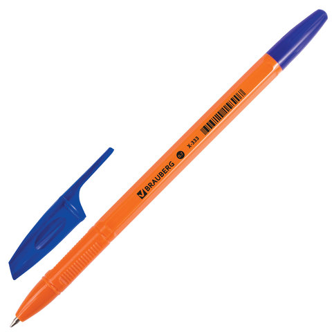 Ручка шариковая BRAUBERG "X-333 Orange", СИНЯЯ, корпус оранжевый, узел Ручка шариковая BRAUBERG "X-333 Orange", СИНЯЯ, корпус оранжевый, узел