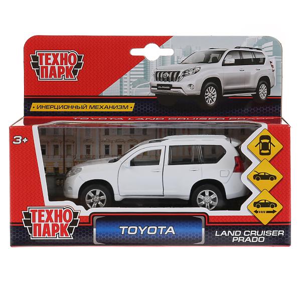 Машина металлическая TOYOTA PRADO длина 12 см, двери, багаж, инерц, белый, кор. Машина металлическая TOYOTA PRADO длина 12 см, двери, багаж, инерц, белый, кор.