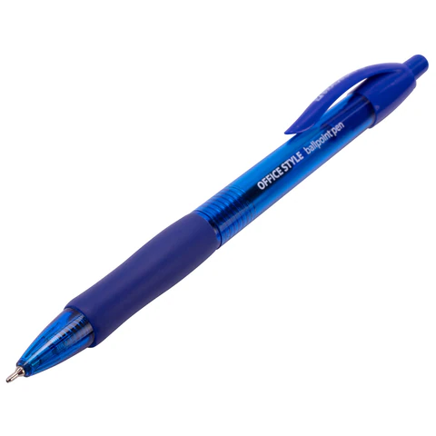 Ручка шариковая автоматическая с грипом BRAUBERG "OFFICE STYLE",
