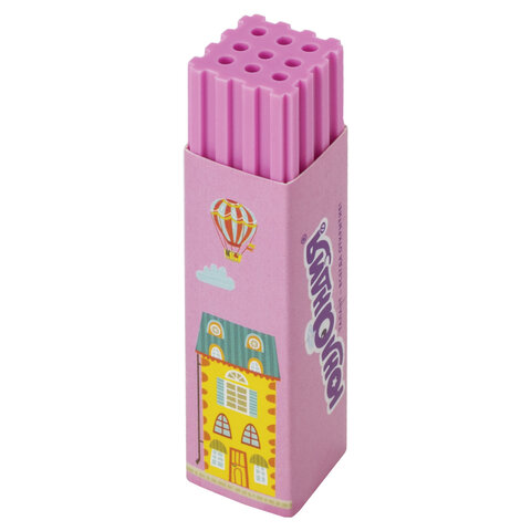 Ластик ЮНЛАНДИЯ "Башенки", 64х15х15 мм, ассорти, термопластичная Ластик ЮНЛАНДИЯ "Башенки", 64х15х15 мм, ассорти, термопластичная