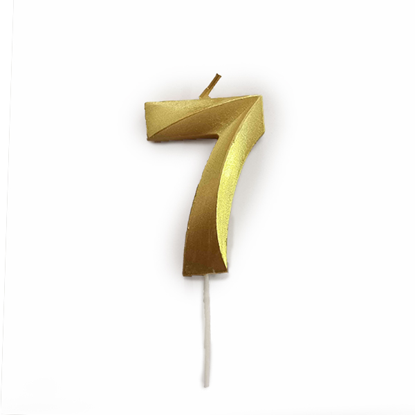 Свеча 5см Цифра Gold 7 Свеча 5см Цифра Gold 7