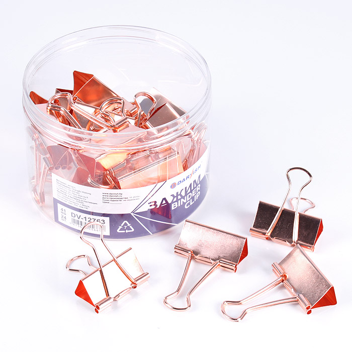 Зажим 41мм "Darvish" медного цвета (24)
