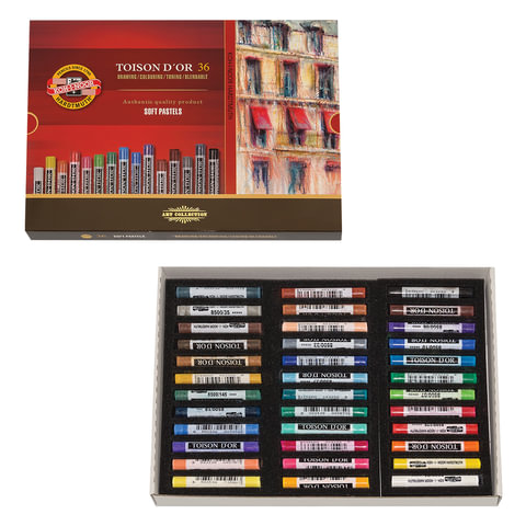 Пастель мягкая художественная KOH-I-NOOR "Toison D'or", 36 цвета, Пастель мягкая художественная KOH-I-NOOR "Toison D'or", 36 цвета,