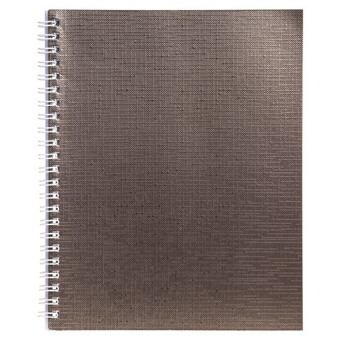 Тетрадь бумвинил, А5, 96 л., гребень, офсет №1, клетка, КОРИЧНЕВАЯ Metallic, Тетрадь бумвинил, А5, 96 л., гребень, офсет №1, клетка, КОРИЧНЕВАЯ Metallic,