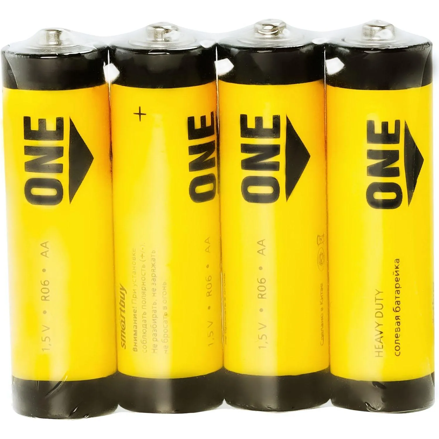 Батарейка Smartbuy AA солевая ONE R6/4S (60/600) (SOBZ-2A04S-Eco) 4 штуки в